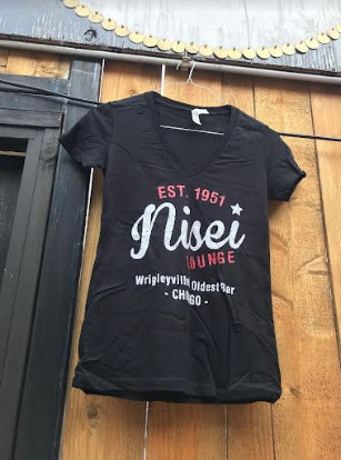 Nisei Lounge Ladies v-neck retro logo t-shirt